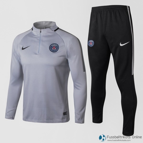 Paris Saint Germain Trainingsanzug 2017-18 Grau Licht Fussballtrikots Günstig